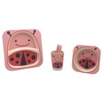 Παιδικό Σετ Φαγητού 5τεμ. Lucky Ladybug από ίνες μπαμπού - Image 2