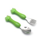 Παιδικό Σετ Φαγητού Πιρούνι-Κουτάλι Green Frog